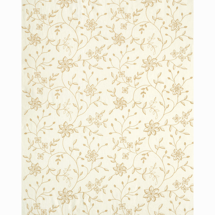 Schumacher Georgia Linen Embroidery Sand Fabric 3491001