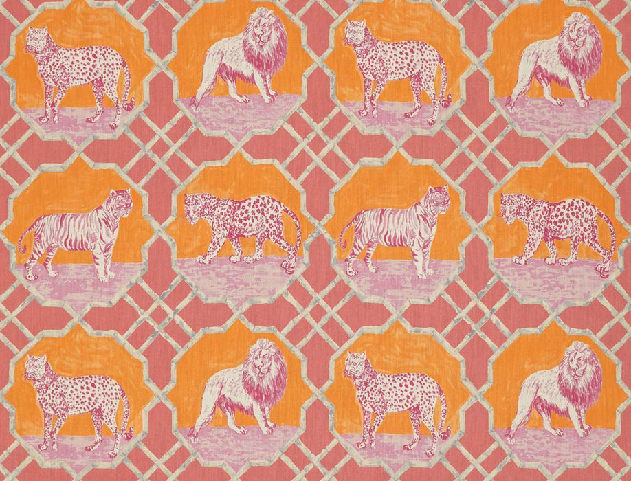 No.9 Thompson Kitty Cat Flamingo Fabric N9012298001