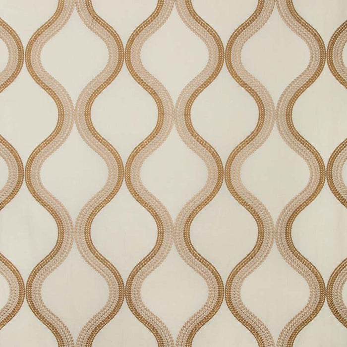 Kravet Couture Wandering Ivory/Gold Fabric Sample 35553.1416.0