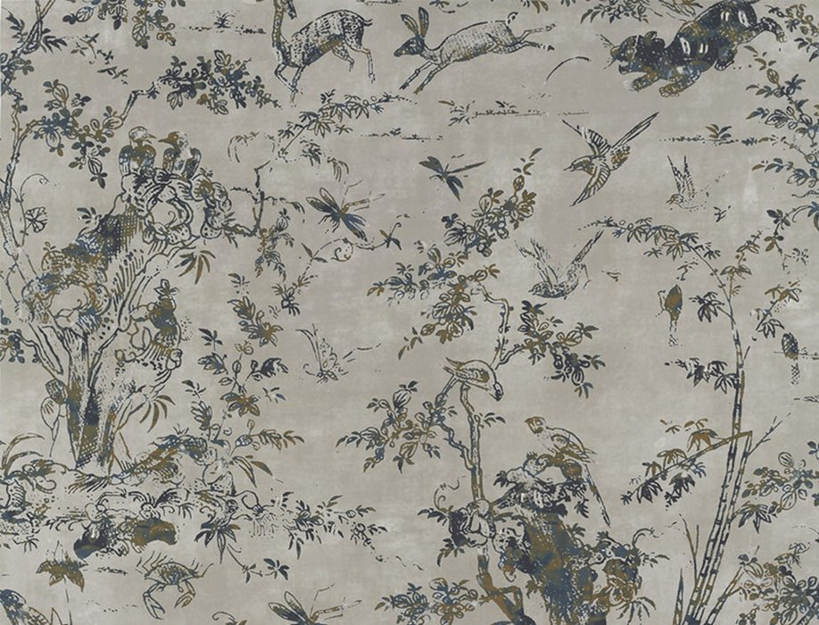 Jim Thompson Arun  Antique Teal Wallpaper Sample JT021021002