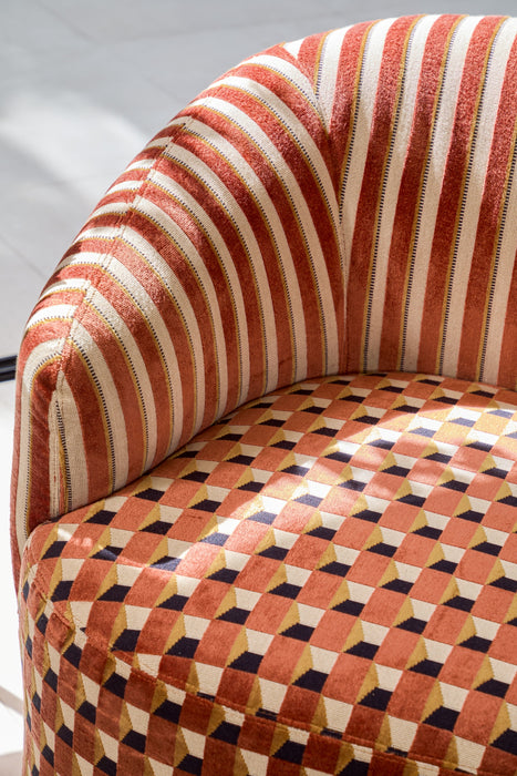 Jim Thompson Kata Velvet Pomegranate Clay Fabric Sample JT013974003