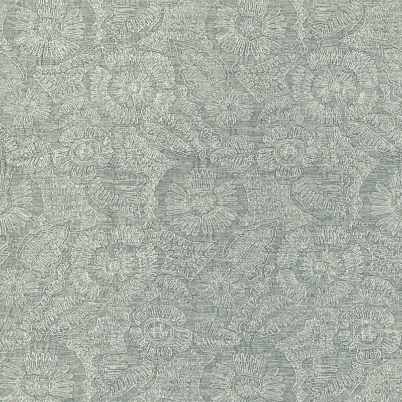 Kravet Couture Chenille Bloom Seaglass Fabric Sample 36889.135.0