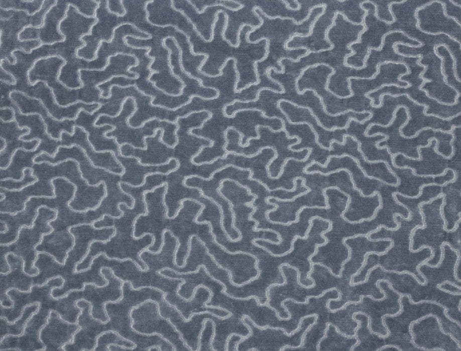 Jim Thompson Vermicelli Velvet Blue Frost Fabric Sample JT013887003