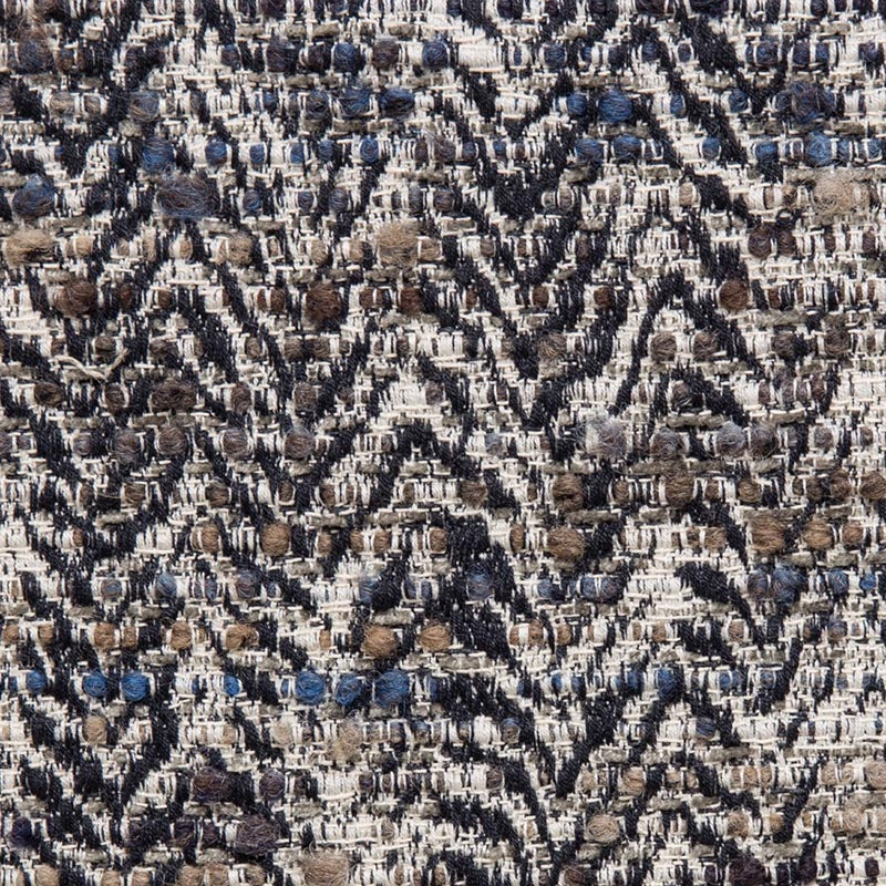Holly Hunt Great Plains Herringbone Tweed Navy & Taupe Fabric Sample 3827/01