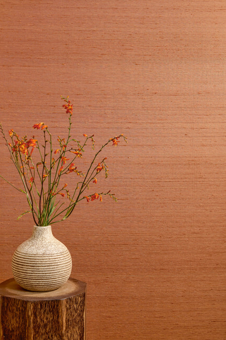 Jim Thompson Zana Silk  Fire Dahlia Wallpaper JT021085008