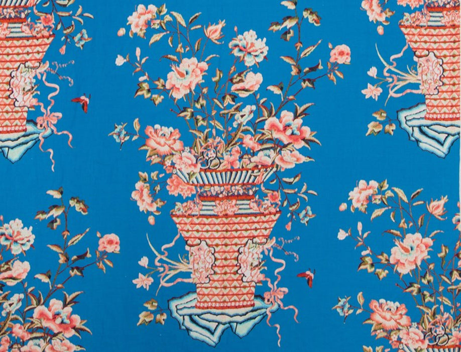 Jim Thompson Broderique True Blue Fabric JT013599003