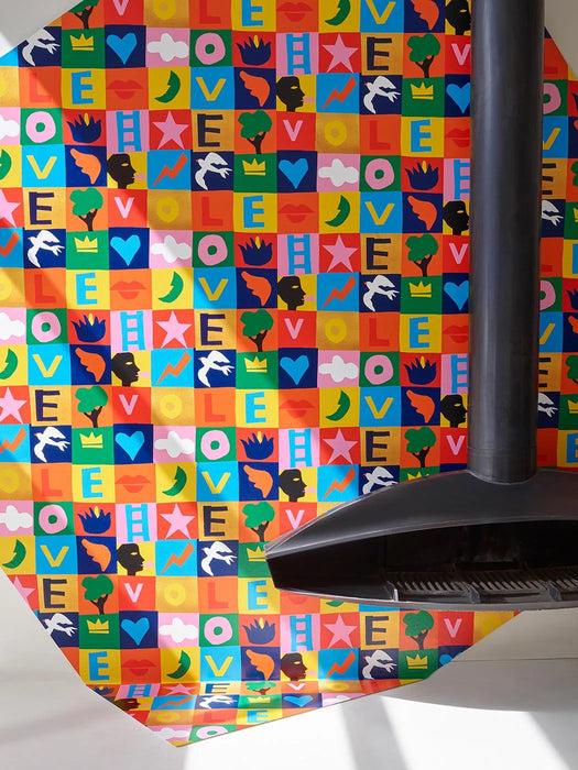 Pierre Frey Game Of Love Multicolore Wallpaper Sample FP204001