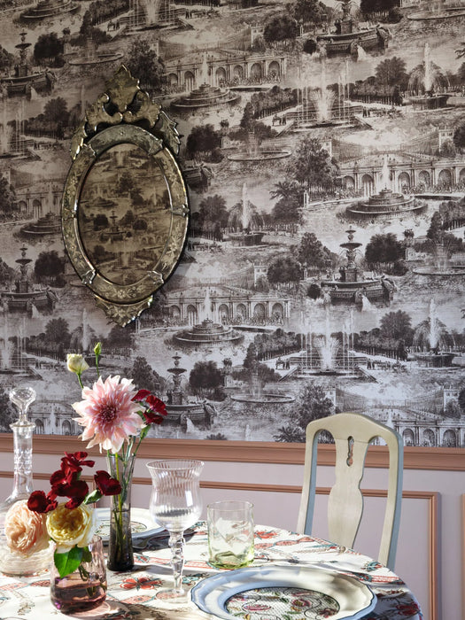 Pierre Frey Les fontainiers Fusain Wallpaper Sample FP293001