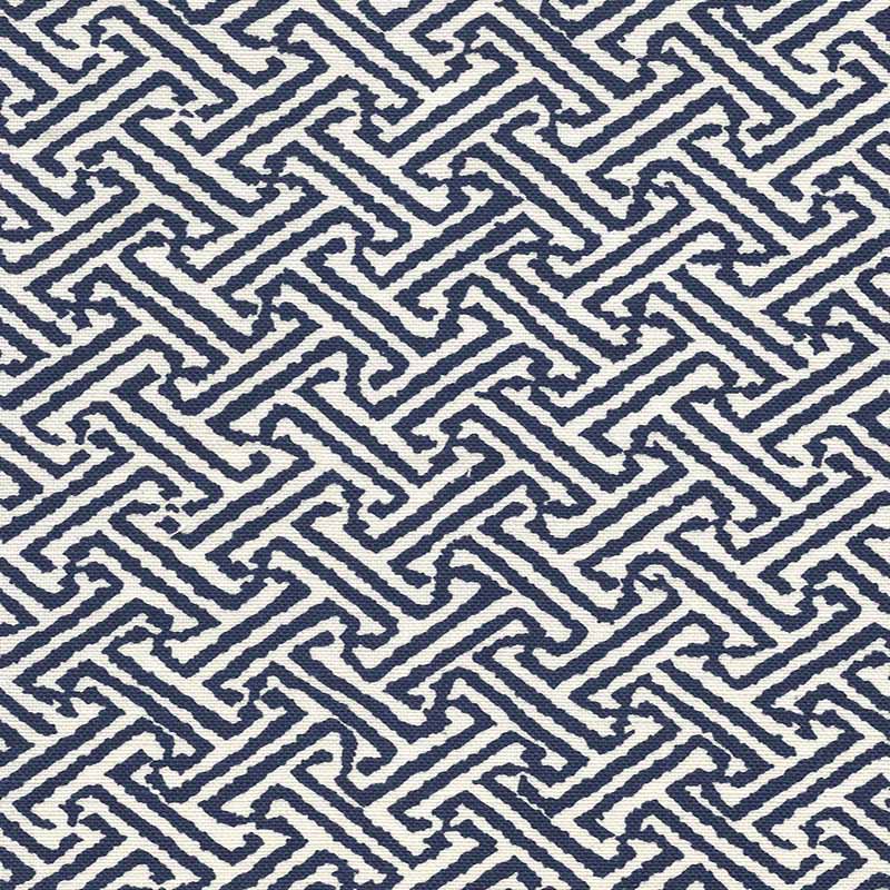 China Seas Java Java Navy On Tint Fabric 4010-18