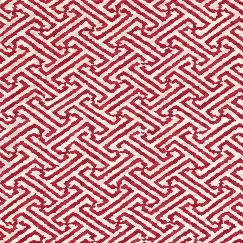China Seas Java Java Dark Red Fabric Sample 4010-21