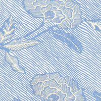 China Seas Flores Ii French Blue Cream Wallpaper 4060M-02WP
