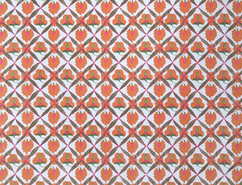 No.9 Thompson Poppy Field Mango Fabric Sample N9012261002