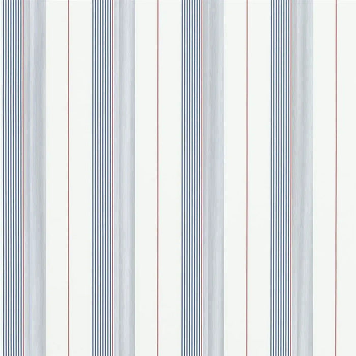 Ralph Lauren Aiden Stripe Dark Blue/Red/White Wallpaper Sample PRL020-06