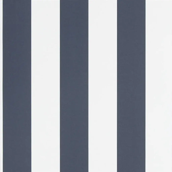 Ralph Lauren Spalding Stripe Dark Blue/Sand Wallpaper Sample PRL026-13