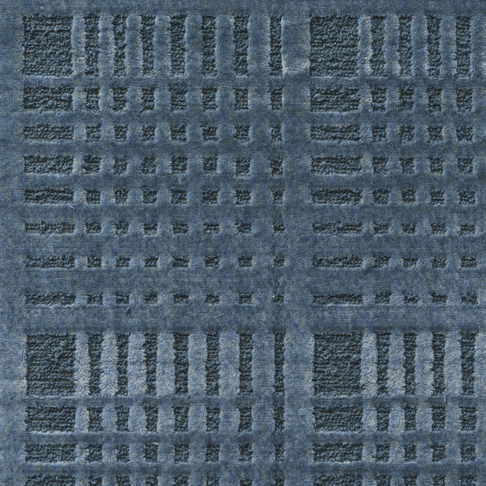 Holly Hunt Great Outdoors Soft Plaid Reverse Azul Fabric Sample 417/03