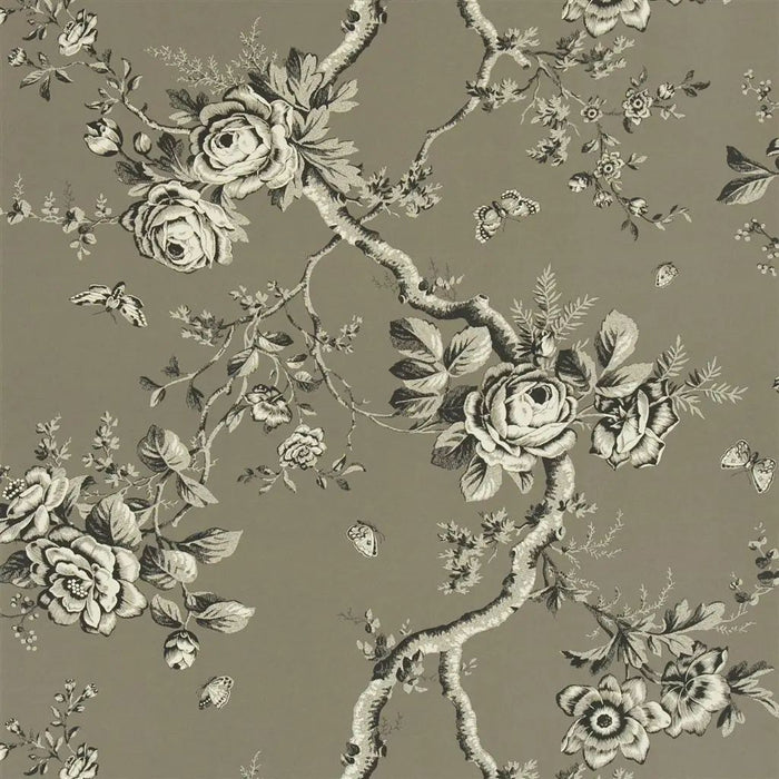Ralph Lauren Ashfield Floral Gun Metal Gunmetal Wallpaper Sample PRL027/04