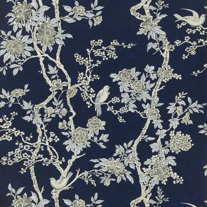 Ralph Lauren Marlowe Floral Prussian Blue Wallpaper Sample PRL048/04