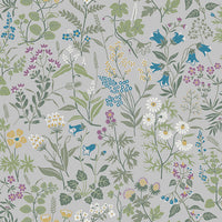 Schumacher Flora Grey Wallpaper 4182