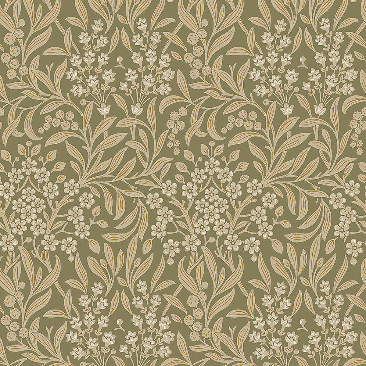 Schumacher Kryddhyllan Leaf Wallpaper Sample 4183
