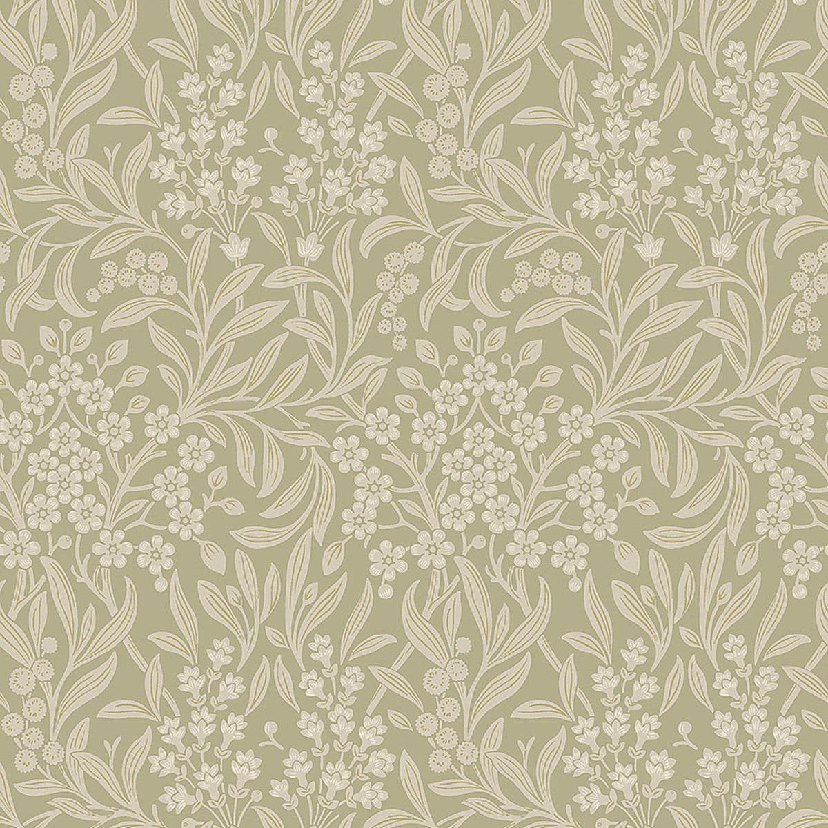 Schumacher Kryddhyllan Sage Wallpaper Sample 4184
