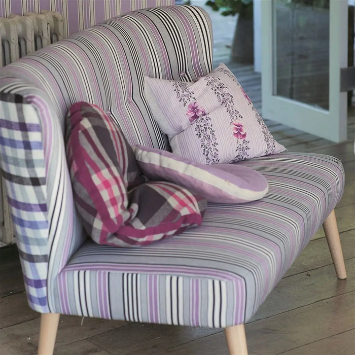 Designers Guild Pinstripe Cassis Fabric F1907-07