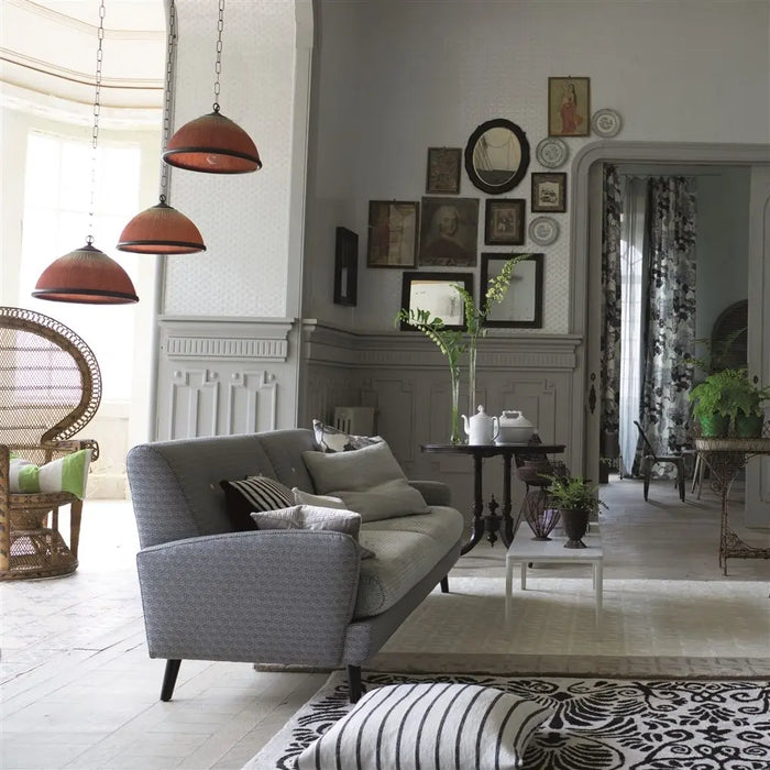 Designers Guild Giuliano Graphite Fabric Sample F1940-03