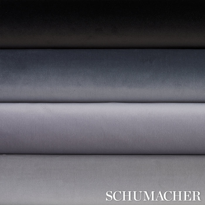 Schumacher Gainsborough Velvet Platinum Fabric 42742