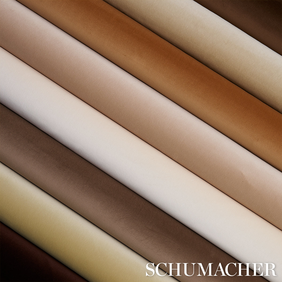 Schumacher Gainsborough Velvet Taupe Fabric 42816