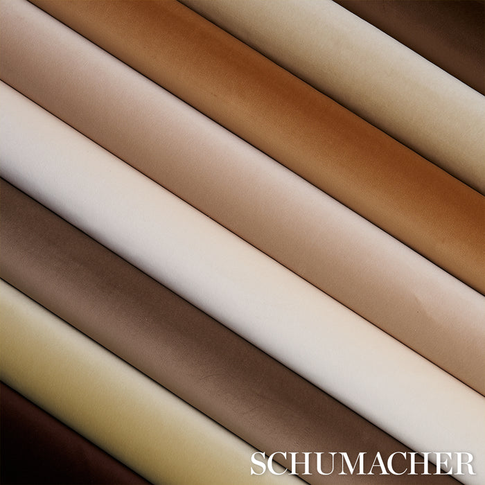 Schumacher Gainsborough Velvet Sepia Fabric 42887
