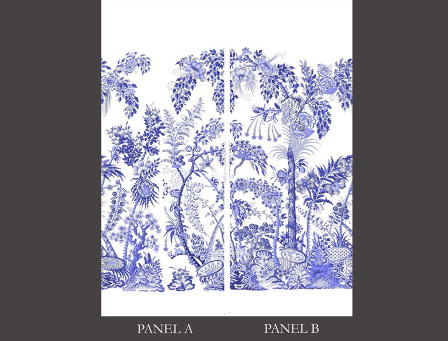 Jim Thompson Palampore Panel A & B  Porcelain Wallpaper JT021041001