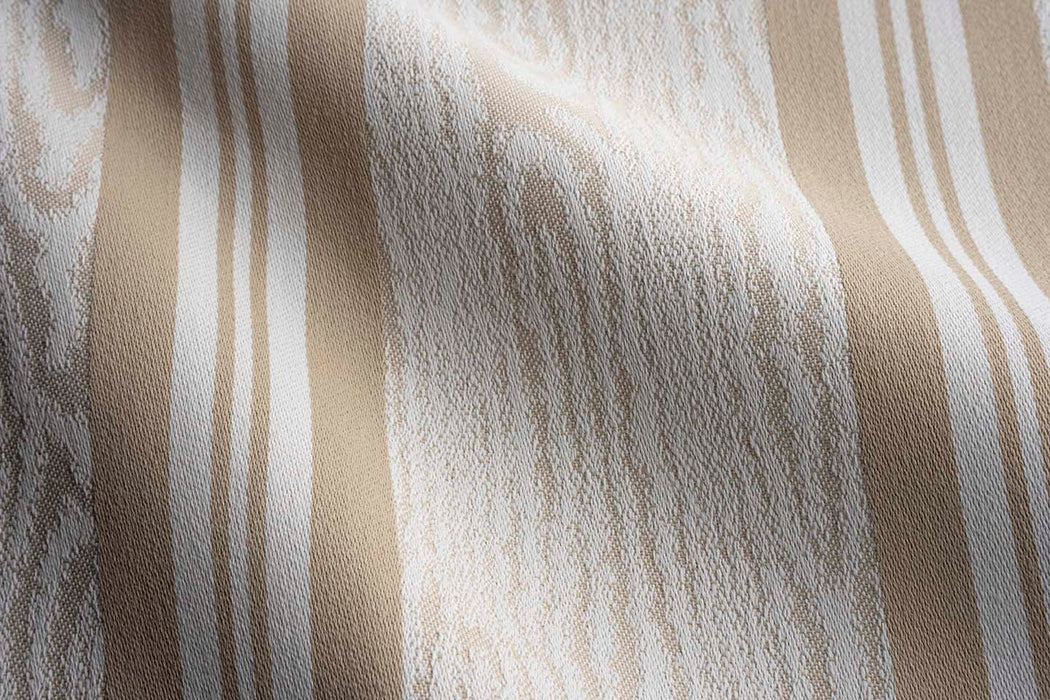 Perennials More Moire Stripe Oyster Fabric Sample 445-24