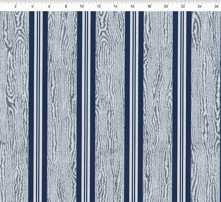 Perennials More Moire Stripe Oyster Fabric Sample 445-24