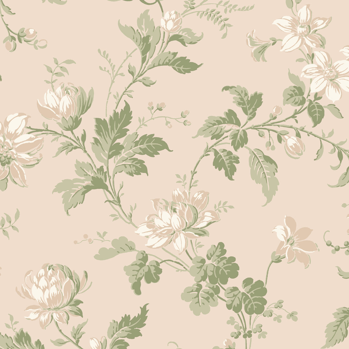 Schumacher Blomslinga Leaf Wallpaper Sample 4519