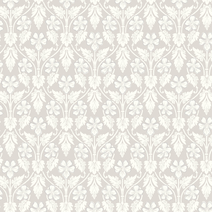 Schumacher Nora Grey Wallpaper Sample 4537