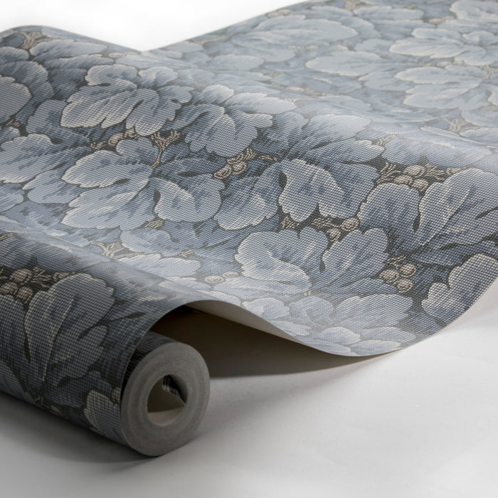 Schumacher Waldemar Blue Wallpaper Sample 4545