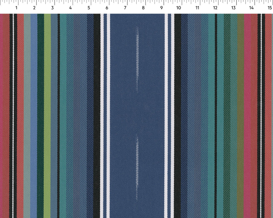 Perennials Tejas Stripe Azul Fabric 460-781