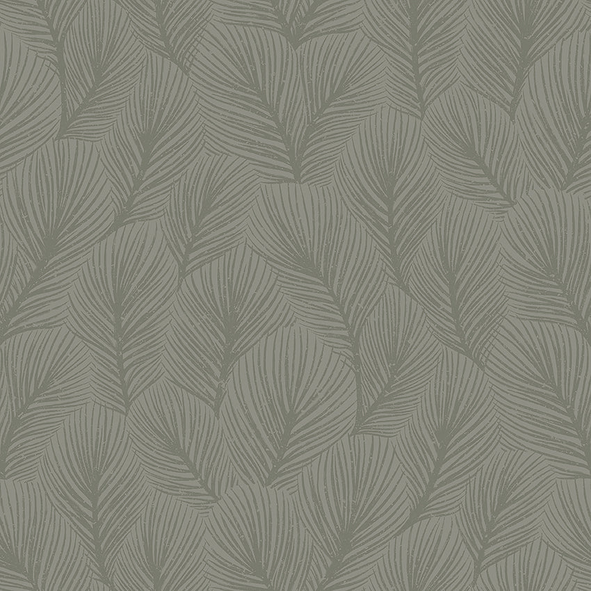 Schumacher Pine Tree Sage Wallpaper Sample 4704