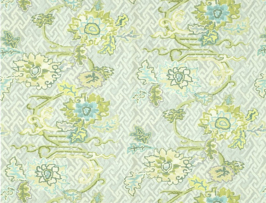 No.9 Thompson Paradise Vine Lagoon Fabric Sample N9012151002