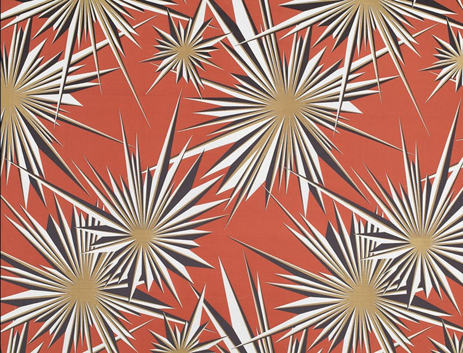 Jim Thompson Golden Sunburst Claret Fabric JT013337004