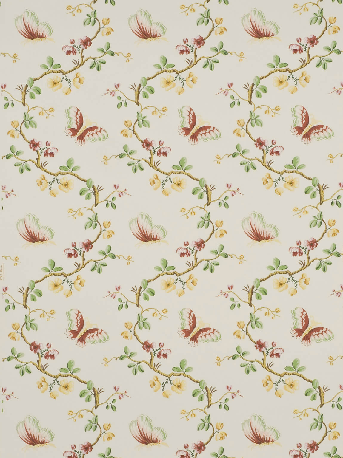 Pierre Frey Papillons Corail Wallpaper Sample FP167004