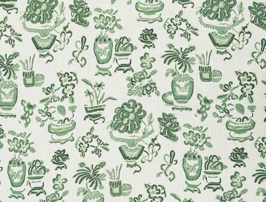 Jim Thompson Kalong Vases Vert Fabric Sample JT013857002