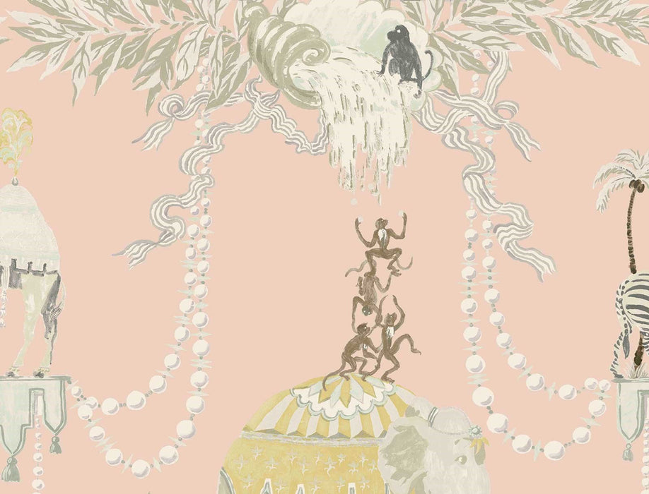 No.9 Thompson Monkey Business  Blush Wallpaper Sample N9021038004