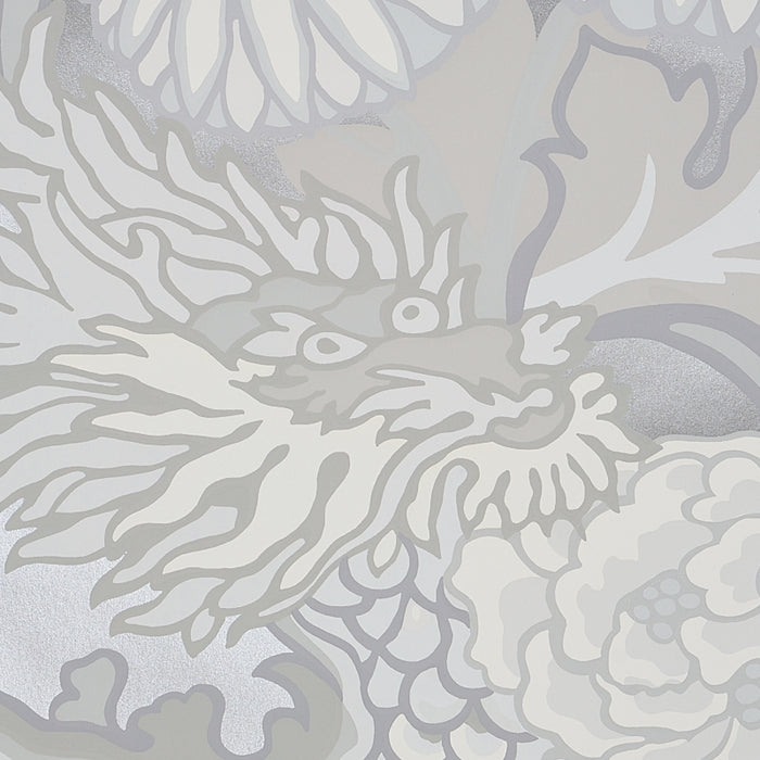 Schumacher Chiang Mai Dragon Limestone Wallpaper Sample 5001068