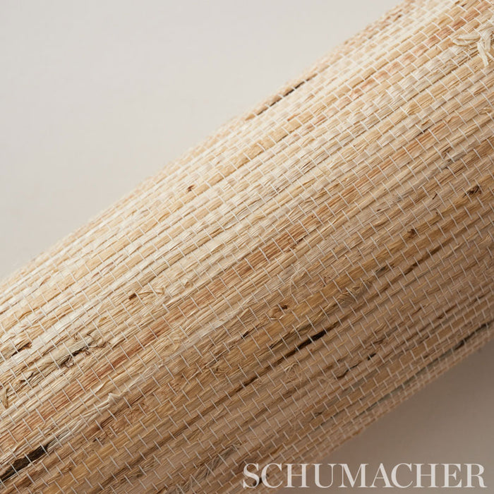 Schumacher Sonota Arrowroot Oatmeal Wallpaper Sample 5002710