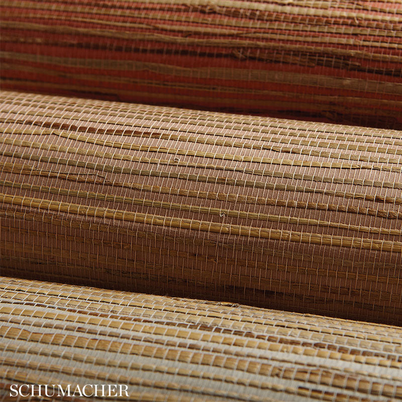 Schumacher Nami Rushcloth Cork Wallpaper Sample 5002860