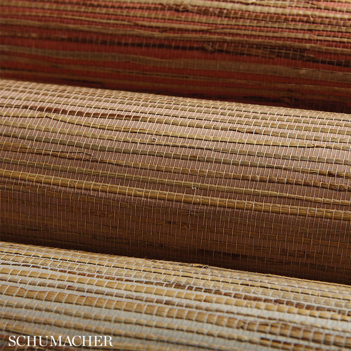 Schumacher Nami Rushcloth Cork Wallpaper Sample 5002860
