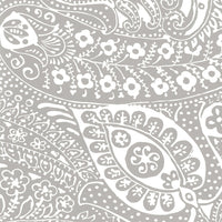 Schumacher Paisley Print Grey Wallpaper 5003190