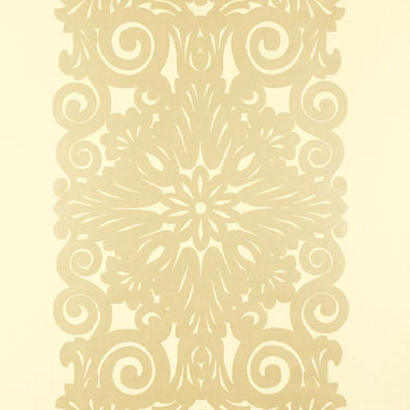 Schumacher Graphic Panel Stripe Champagne Shimmer Wallpaper 5003203