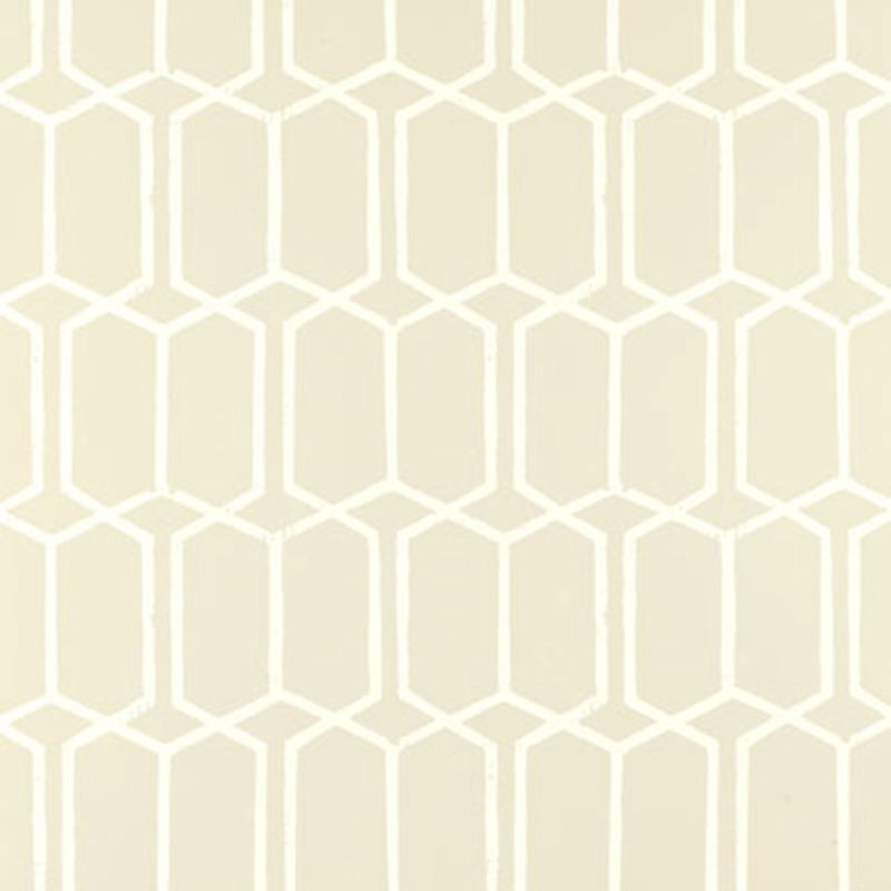 Schumacher Modern Trellis Alabaster Wallpaper Sample 5003283