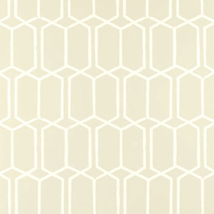 Schumacher Modern Trellis Alabaster Wallpaper Sample 5003283